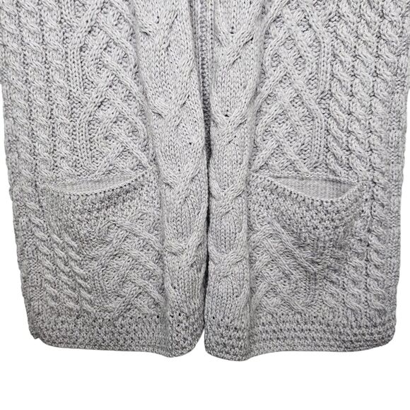 KILRONAN Knitwear Merino Wool Sweater Vest Ireland Cable Knit XXS Oversized - Picture 2 of 6